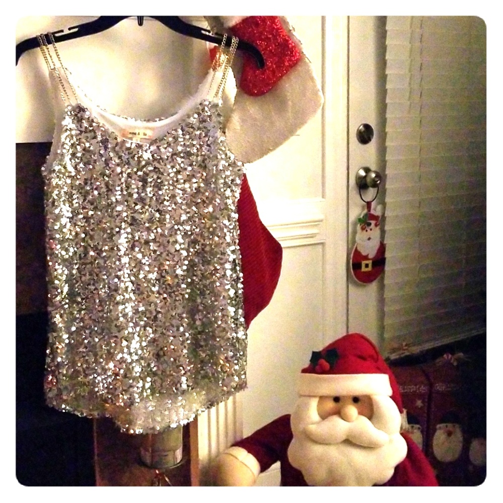 🎁Silver Sequin Top🎁 - Picture 2 of 8